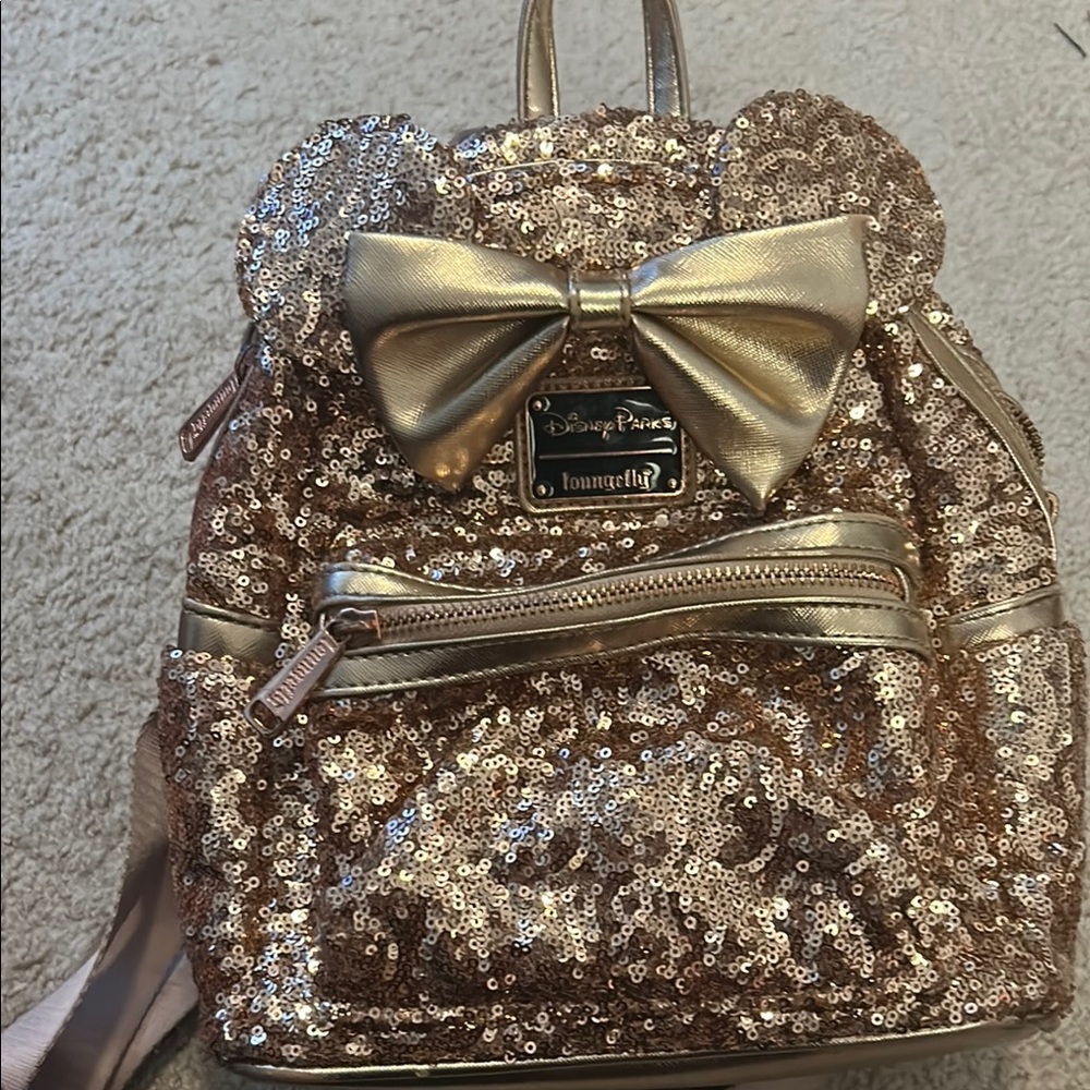 Loungefly Gold Sequin Mini Backpack